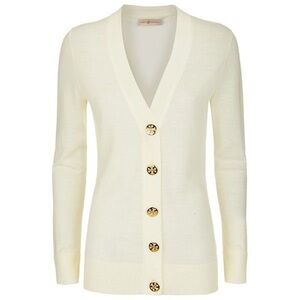 Tory Burch logo button cardigan